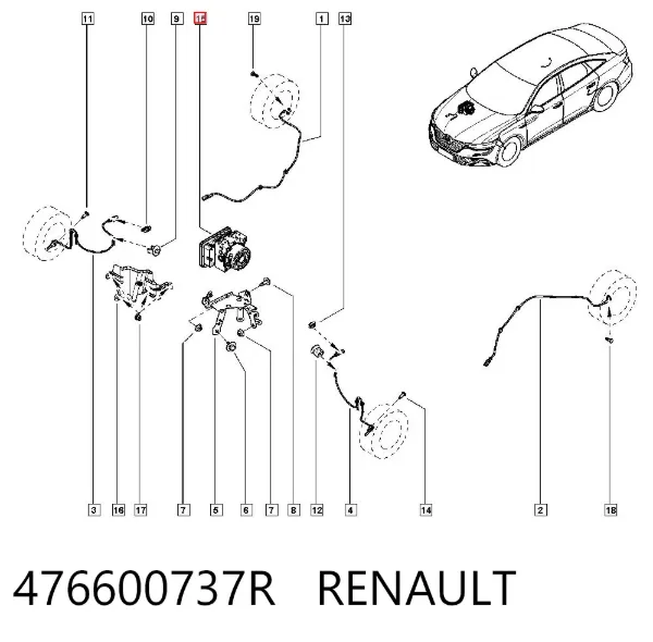 Módulo ABS 476600737R Renault (RVI)