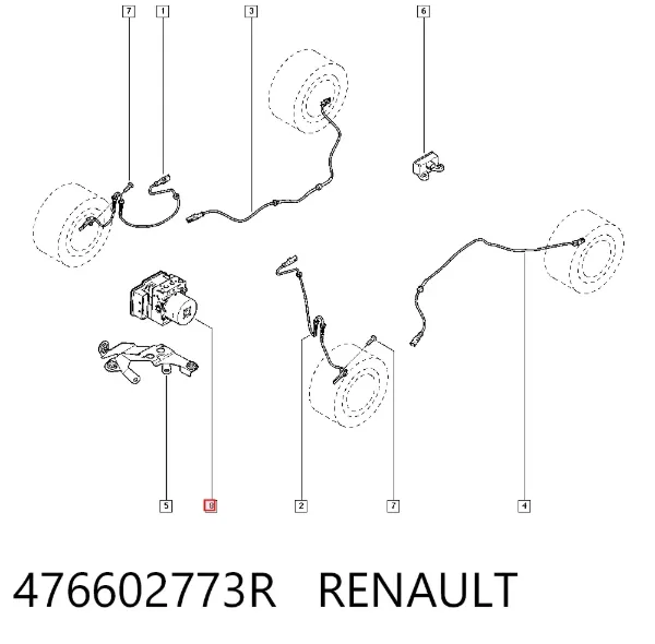 Módulo ABS 476602773R Renault (RVI)