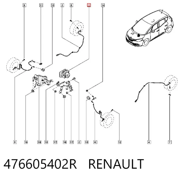 Módulo ABS 476605402R Renault (RVI)