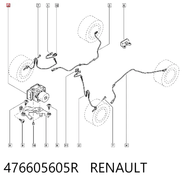 Módulo ABS 476605605R Renault (RVI)