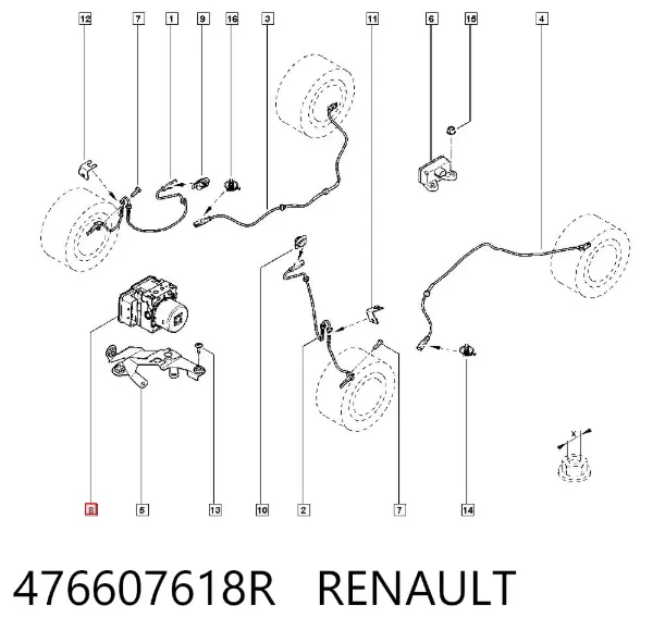 Módulo ABS 476607618R Renault (RVI)