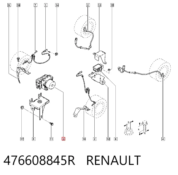 Módulo ABS 476608845R Renault (RVI)