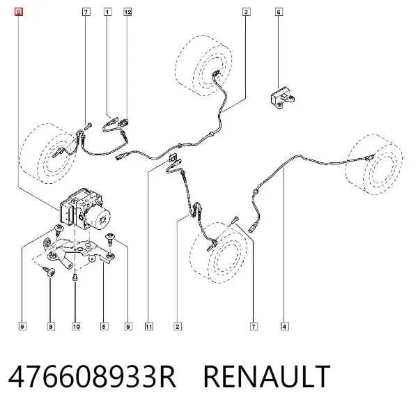 Módulo ABS 476608933R Renault (RVI)