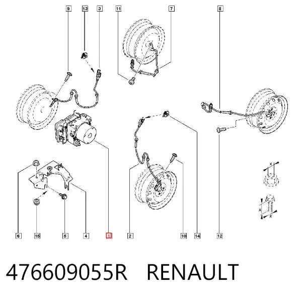 Módulo ABS 476609055R Renault (RVI)