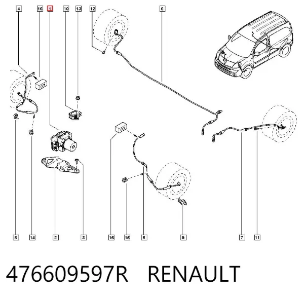 Módulo ABS 476609597R Renault (RVI)