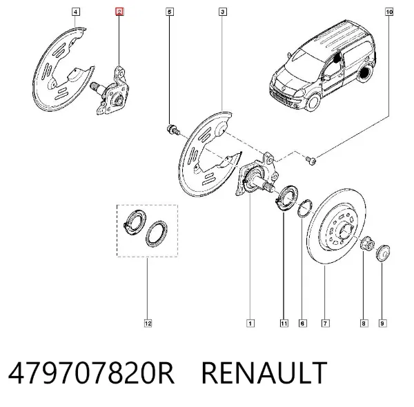 Disco de freno trasero 479707820R Renault (RVI)