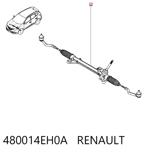 Cremallera de dirección 480014EH0A Renault (RVI)