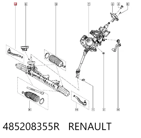 Rótula barra de dirección 485208355R Renault (RVI)