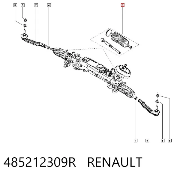 Barra de acoplamiento 485212309R Renault (RVI)