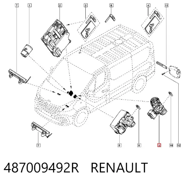 Bombín de arranque 487009492R Renault (RVI)