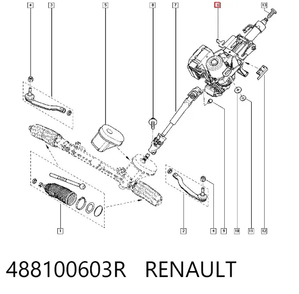 Columna dirección 488100603R Renault (RVI)