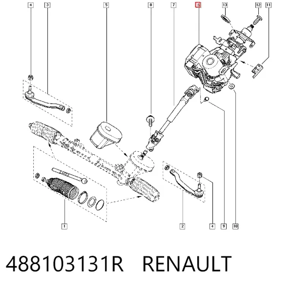 Columna dirección Renault Scenic GRAND III