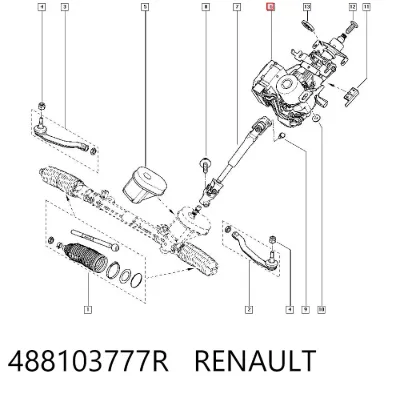 Columna de dirección RENAULT 488103777R