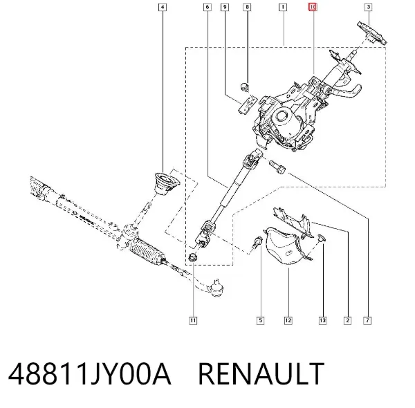 Columna dirección Renault Koleos HY0