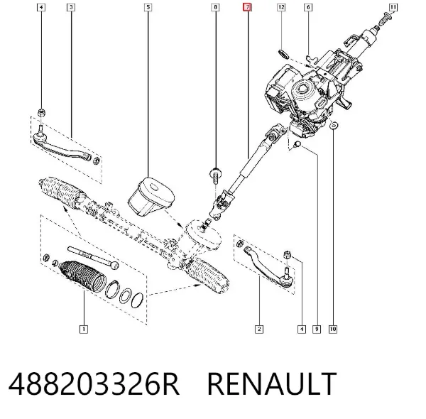 Columna dirección Renault Fluence L3