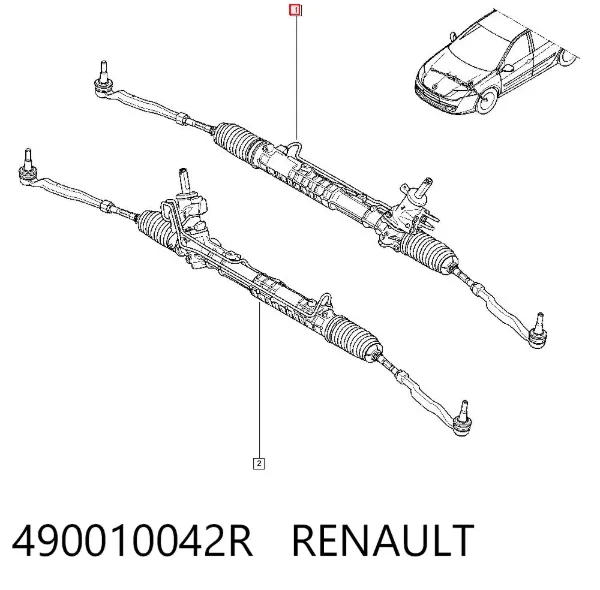 Cremallera de dirección 490010042R Renault (RVI)