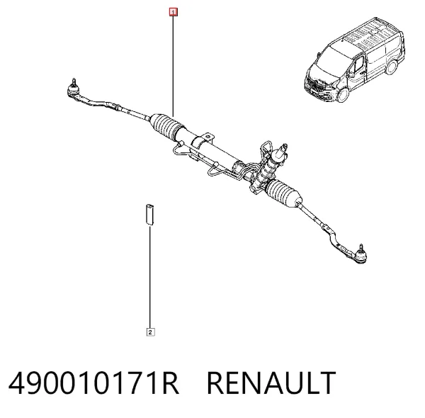 Cremallera de dirección 490010171R Renault (RVI)
