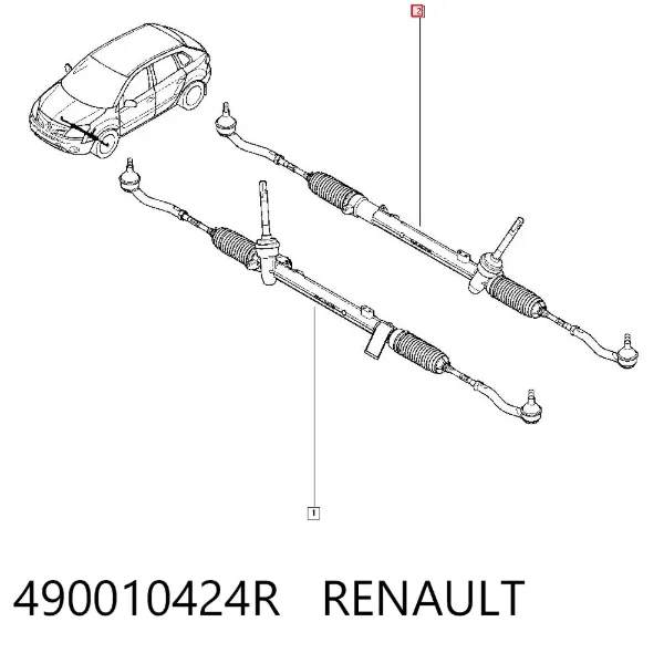 Cremallera de dirección 490010424R Renault (RVI)