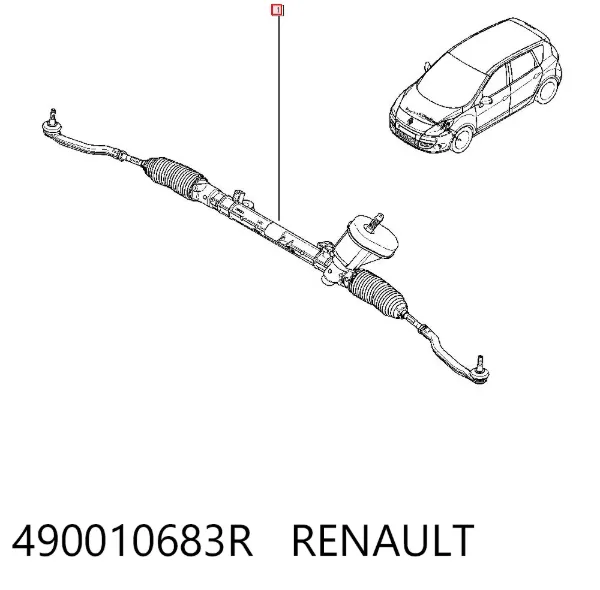 Cremallera de dirección 490010683R Renault (RVI)