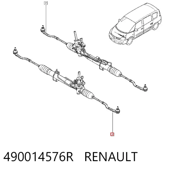 Cremallera de dirección 490014576R Renault (RVI)