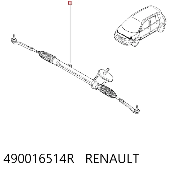 Cremallera de dirección 490016514R Renault (RVI)