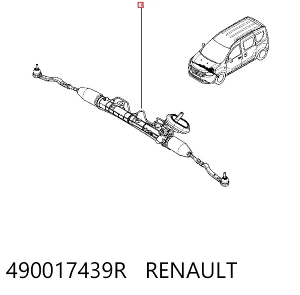 Cremallera de dirección 490017439R Renault (RVI)