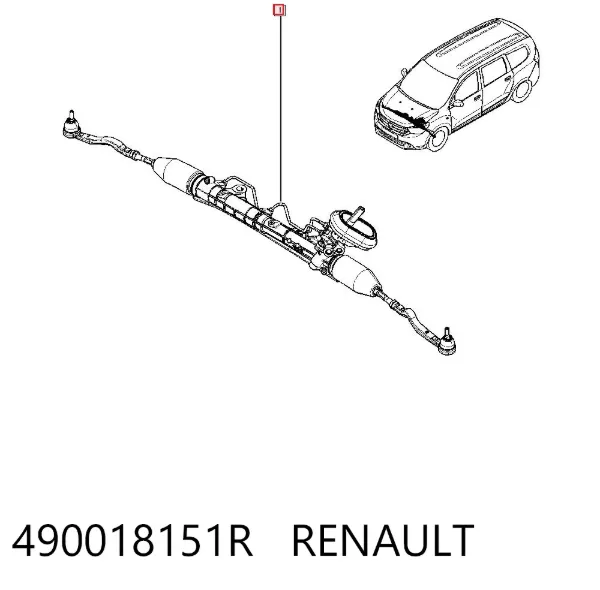Cremallera de dirección 490018151R Renault (RVI)