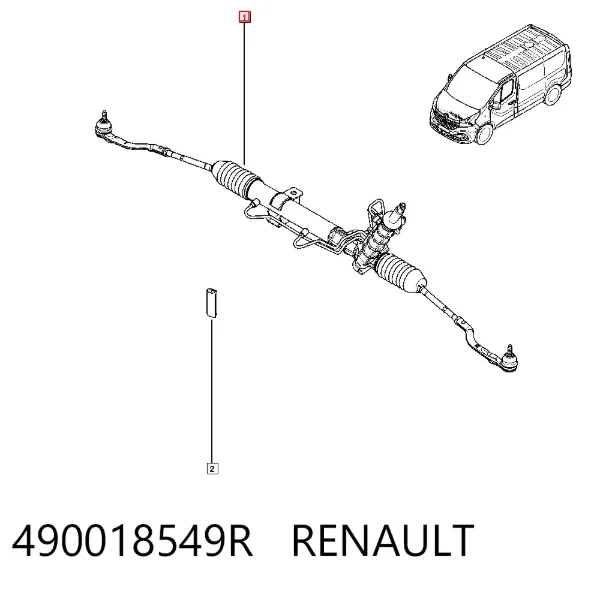 Cremallera de dirección 490018549R Renault (RVI)