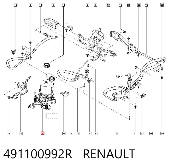Bomba de dirección 491100992R Renault (RVI)