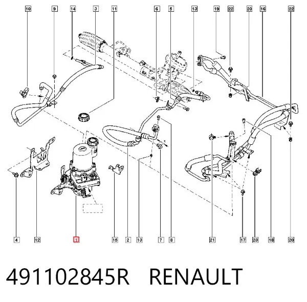 Bomba de dirección 491102845R Renault (RVI)