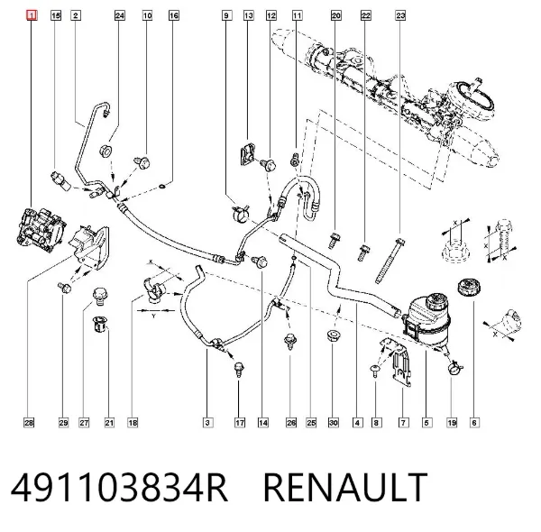 Bomba de dirección 491103834R Renault (RVI)