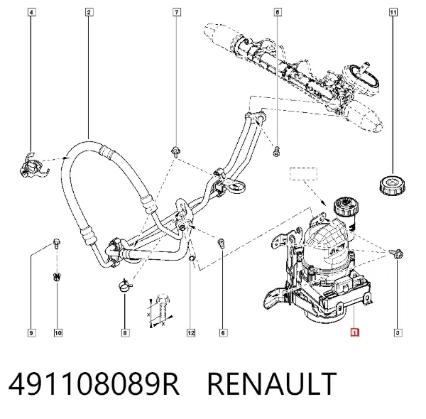 Bomba de dirección 491108089R Renault (RVI)