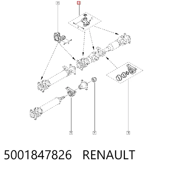 Cruceta 5001847826 Renault (RVI)