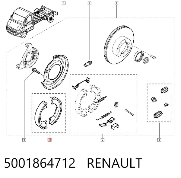 Disco de freno trasero 5001864712 Renault (RVI)