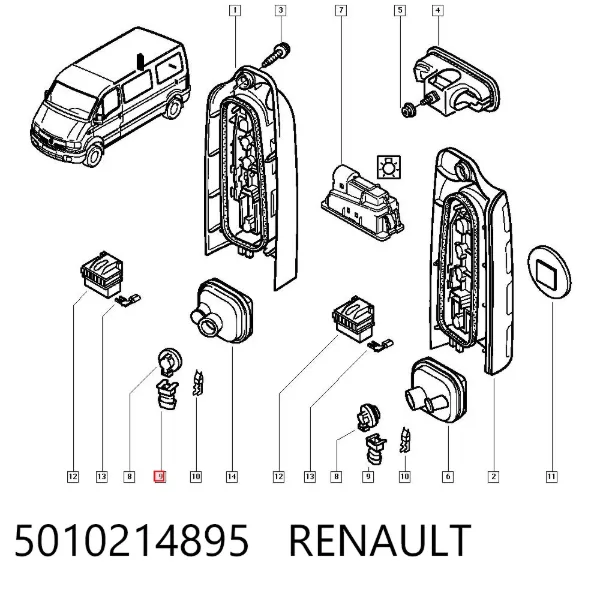 Conector del sensor de desgaste de pastillas de freno 5010214895 Renault (RVI)