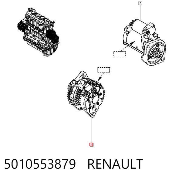 Alternador 5010553879 Renault (RVI)
