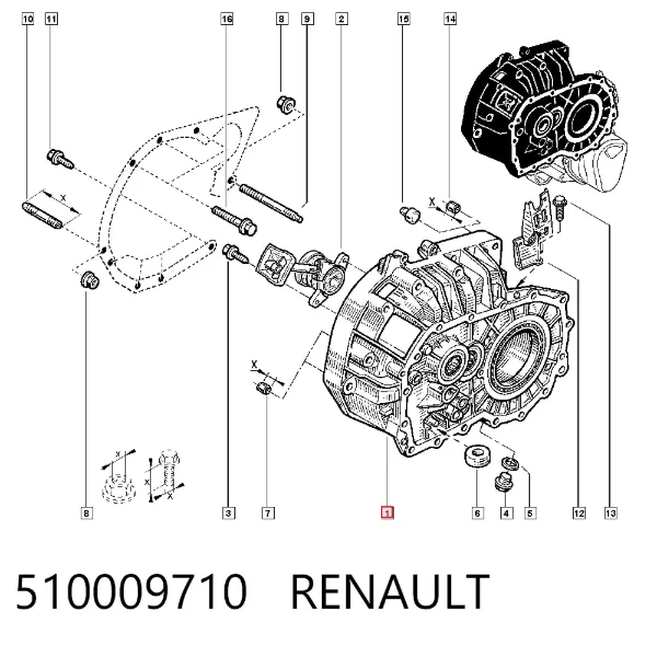 Desembrague central, embrague 510009710 Renault (RVI)