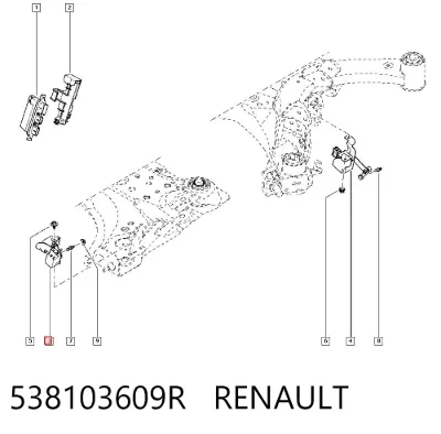 Sensor de nivel de carrocería delantero RENAULT 538103609R