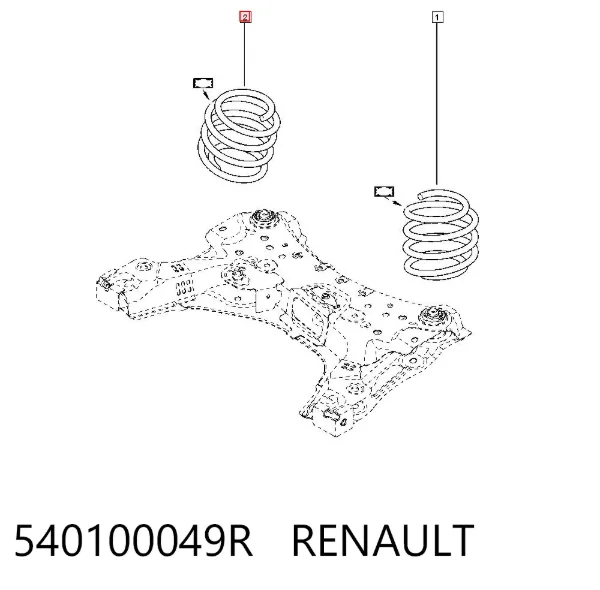 Muelle delantero 540100049R Renault (RVI)