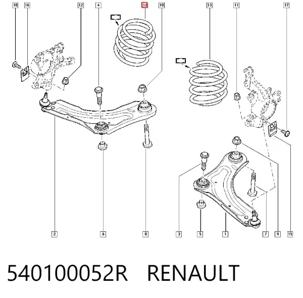 Muelle 540100052R Renault (RVI)