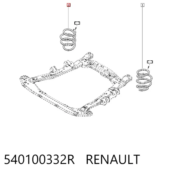Muelle delantero 540100332R Renault (RVI)