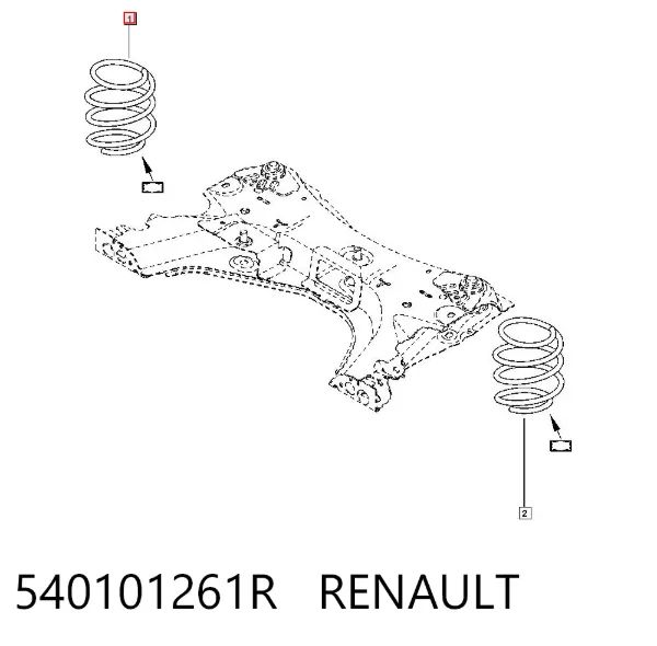 Muelle delantero 540101261R Renault (RVI)