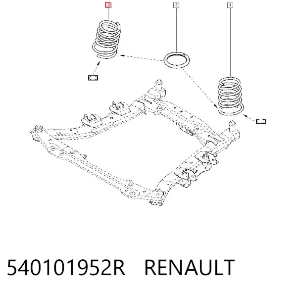 Muelle delantero 540101952R Renault (RVI)