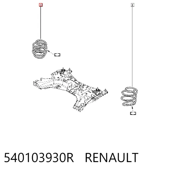 Muelle delantero 540103930R Renault (RVI)