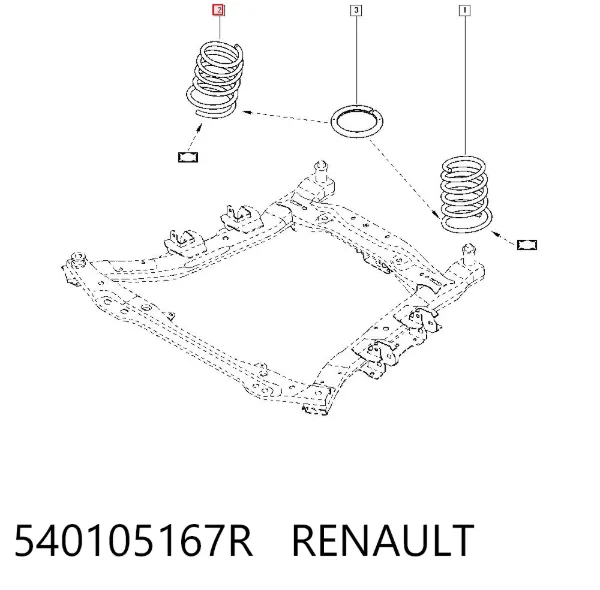 Muelle delantero 540105167R Renault (RVI)