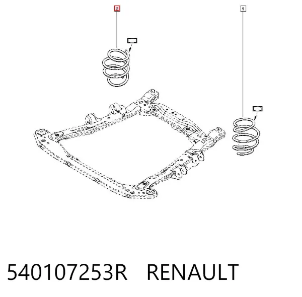 Muelle delantero 540107253R Renault (RVI)