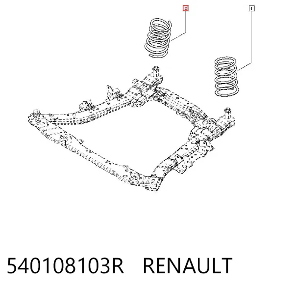 Muelle delantero 540108103R Renault (RVI)