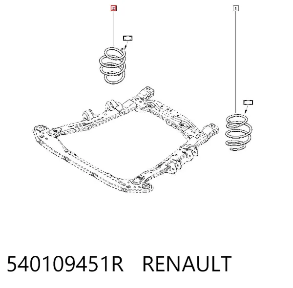 Muelle delantero 540109451R Renault (RVI)