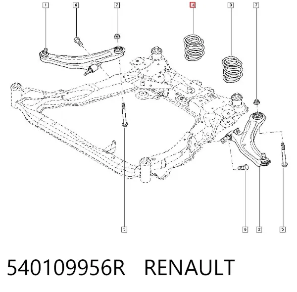 Muelle delantero 540109956R Renault (RVI)