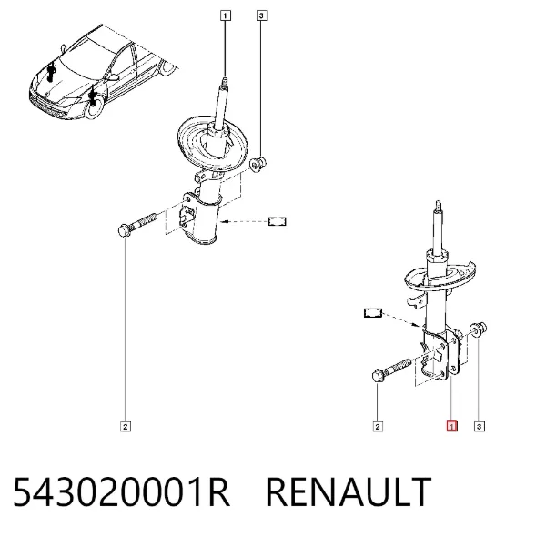 Amortiguador 543020001R Renault (RVI)
